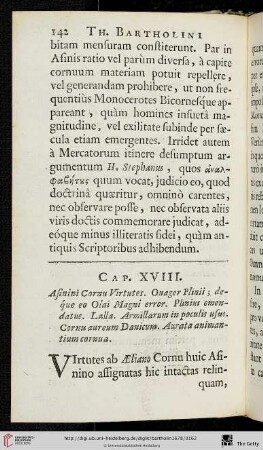 Cap. XVIII. De ejusdem cornu virtute