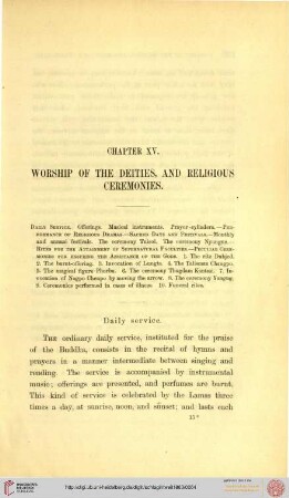 XV. Worship of the deities, and religious ceremonies