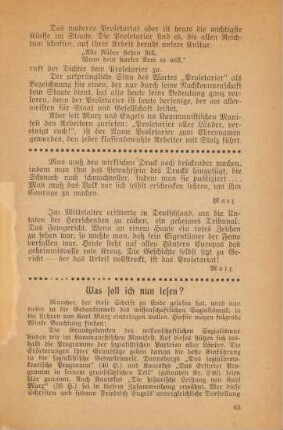 Was soll ich nun lesen?