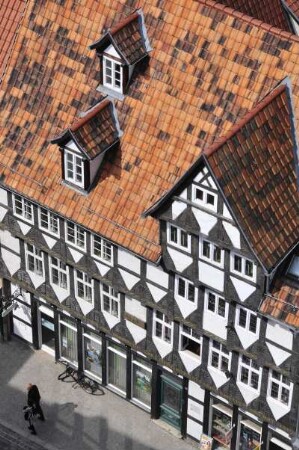 Quedlinburg - Fachwerkhaus : Fachwerkhaus in der Marktstraße, gesehen von der Marktkirche, aufgenommen in Quedlinburg am 22. April 2014. Foto Uwe Gerig