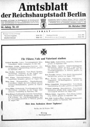 1943,43: Nr. 43, 26. Oktober 1943