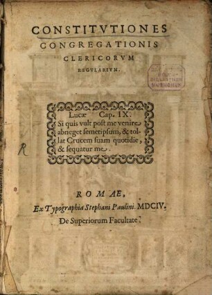 Constitutiones Congregationis Clericorum Regularium