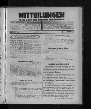 Jahrgang 1929, Hamburg, den 20. Oktober, Nummer 42
