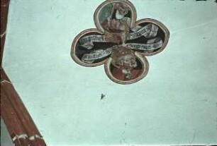 Vierpaß mit den Kirchenvätern Gregorius und Augustinus