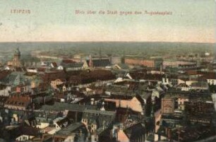 Leipzig: Blick über die Stadt gegen den Augustusplatz
