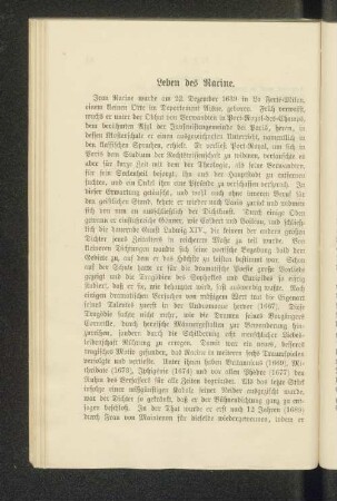 Leben des Racine.