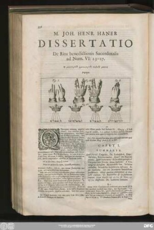 M. Ioh. Henr. Haner Dissertatio De Ritu benedictionis Sacerdotalis ad Num. VI:23-27.