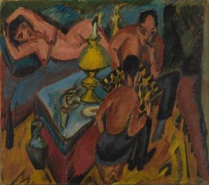 Erich Heckel und Otto Mueller beim Schach