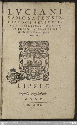 Dialogi selectiores coelestes, marini et inferni : graece et latine editi in usum puerorum