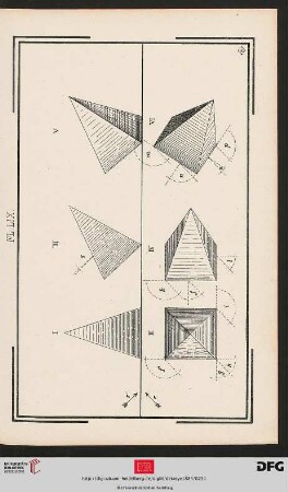 Pl. LIX [Projektionen einer Pyramide (Schraffur)]