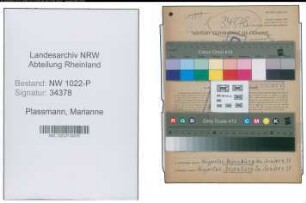Entnazifizierung Marianne Plassmann , geb. 29.08.1885 ()