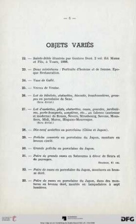 Objets variés (Nr. 22-90)