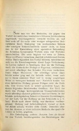 Ueber Prolaps-Operationen
