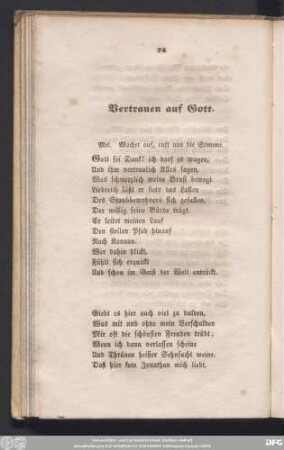 Vertrauen auf Gott.