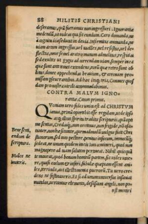 Contra Malum Ignorantiae, Canon primus.