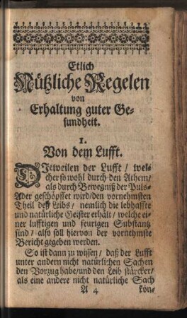 Etlich Nützliche Regelen von Erhaltung guter gesundheit