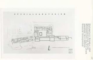 Spezialsanatorium, Berlin-Schwanenwerder (Diplomarbeit bei Kurt Dübbers): Keller, Grundriss Untergeschoss 1:200