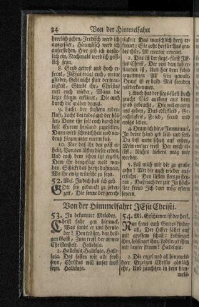 Von der Himmelfahrt Jesu Christi.