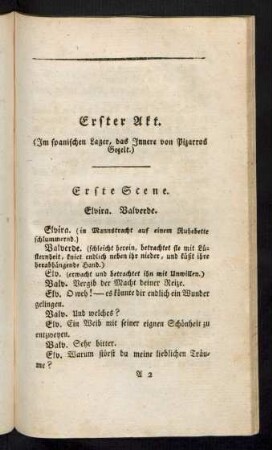 Erster Akt - Fünfter Akt.