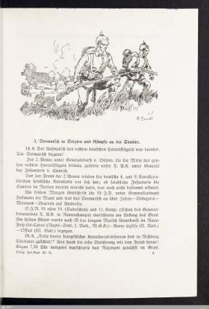 3. Vormarsch in Belgien und Kämpfe an der Sambre