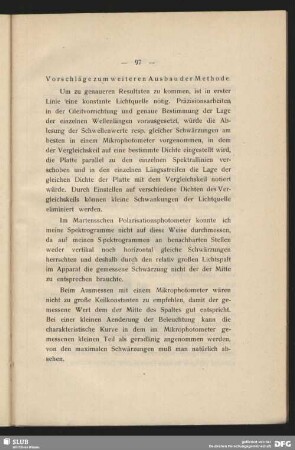 D. Vorschläge zum weiteren Ausbau der Methode