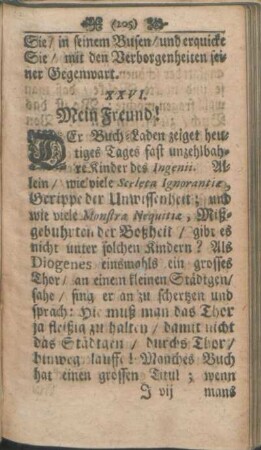 XXVI. Mein Freund!