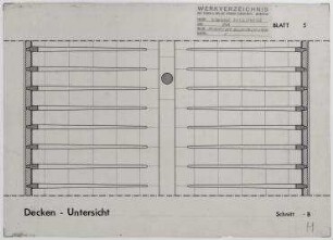 Wettbewerb U-Bahnhof Blissestraße (nicht realisiert), 1. Preis – Deckenuntersicht. Berlin-Wilmersdorf