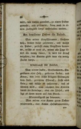 Ein bewährtes Pulver für Kröpfe.