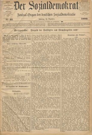 No 52. Sonntag, 26. Dezember. 1880.