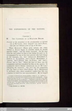 The Experiences Of The Nations.