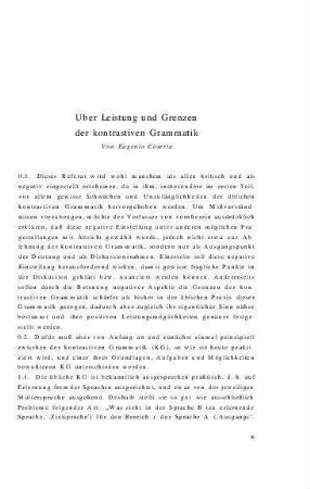 Über Leistung und Grenzen der kontrastiven Grammatik