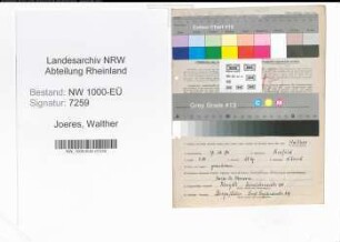 Entnazifizierung Walther Joeres, geb. 17.10.1896 (Kaufm.Angest.)