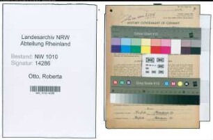 Entnazifizierung Roberta Otto , geb. 30.06.1905 (Sekretaerin)