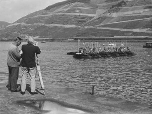 Einsatz von Peilrahmen auf der Binger Reede/Rhein