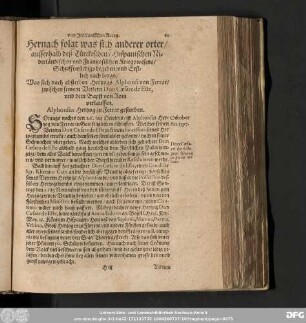 Hernach folgt was sich anderer orter/ ausserhalb deß Türckischen/ Hispanischen Niderländischen vnd Frantzosischen Kriegswesens/ Schrifftwürdiges begeben/ vnd Erstlich nach lengs. Was sich nach absterben Hertzogs Alphonsi von Ferrar/ zwischen seinem Vettern Don Caesare de Este, vnd dem Bapst von Rom verlauffen.