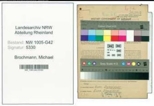 Entnazifizierung Michael Brochmann , geb. 26.07.1890 (Graveur)