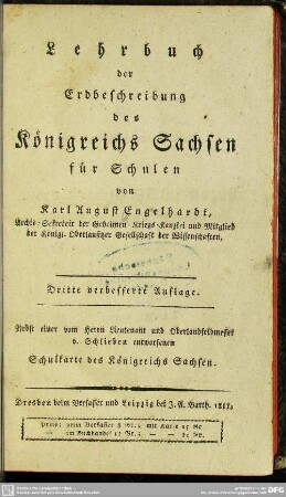 Lehrbuch der Erdbeschreibung des Königreichs Sachsen für Schulen