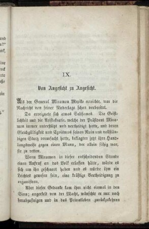 IX. Von Angesicht zu Angesicht