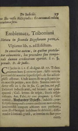 Notata in secunda digestorum parte.