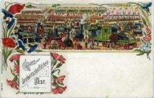 Postkarte eines landwirtschaftlichen Festes