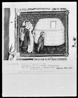 Bible Historiale — Arche Noahs, Folio 13recto