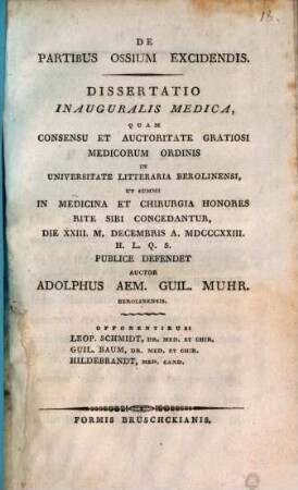 De partibus ossium excidendis : diss. inaug. med.