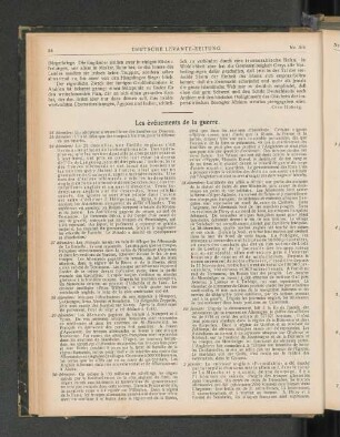 Les événements de la guerre.