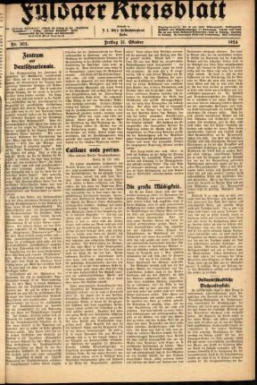 Ausgabe vom Freitag, den 31. Oktober 1924.