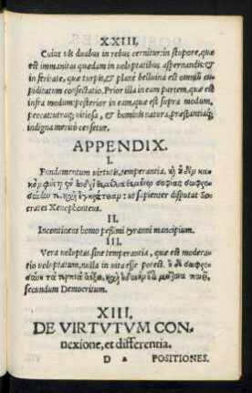 XIII. De Virtutum Connexione, et differentia.
