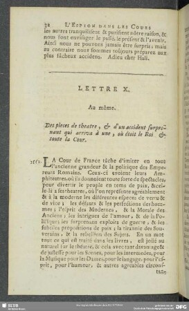 Lettre X. Au même