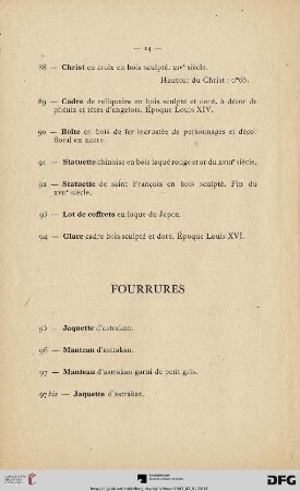Fourrures (Nr. 95-97)