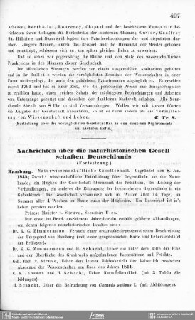 Nachrichten über die naturhistorischen Gesellschaften Deutschlands.
