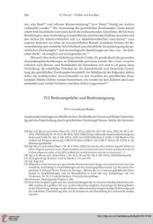 IV.1 Besitzansprüche und Besitzaneignung