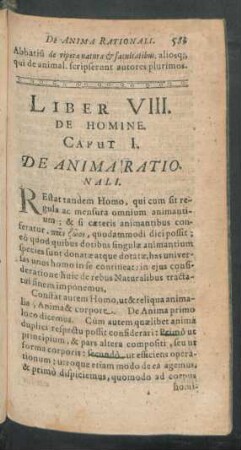 Caput I. De Anima Rationali